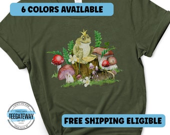 Camiseta linda de rana y hongos / Camiseta Goblincore / Camiseta Cottagecore / Camiseta grunge de sapo / Camiseta estética emo / Camiseta de hongo y sapo