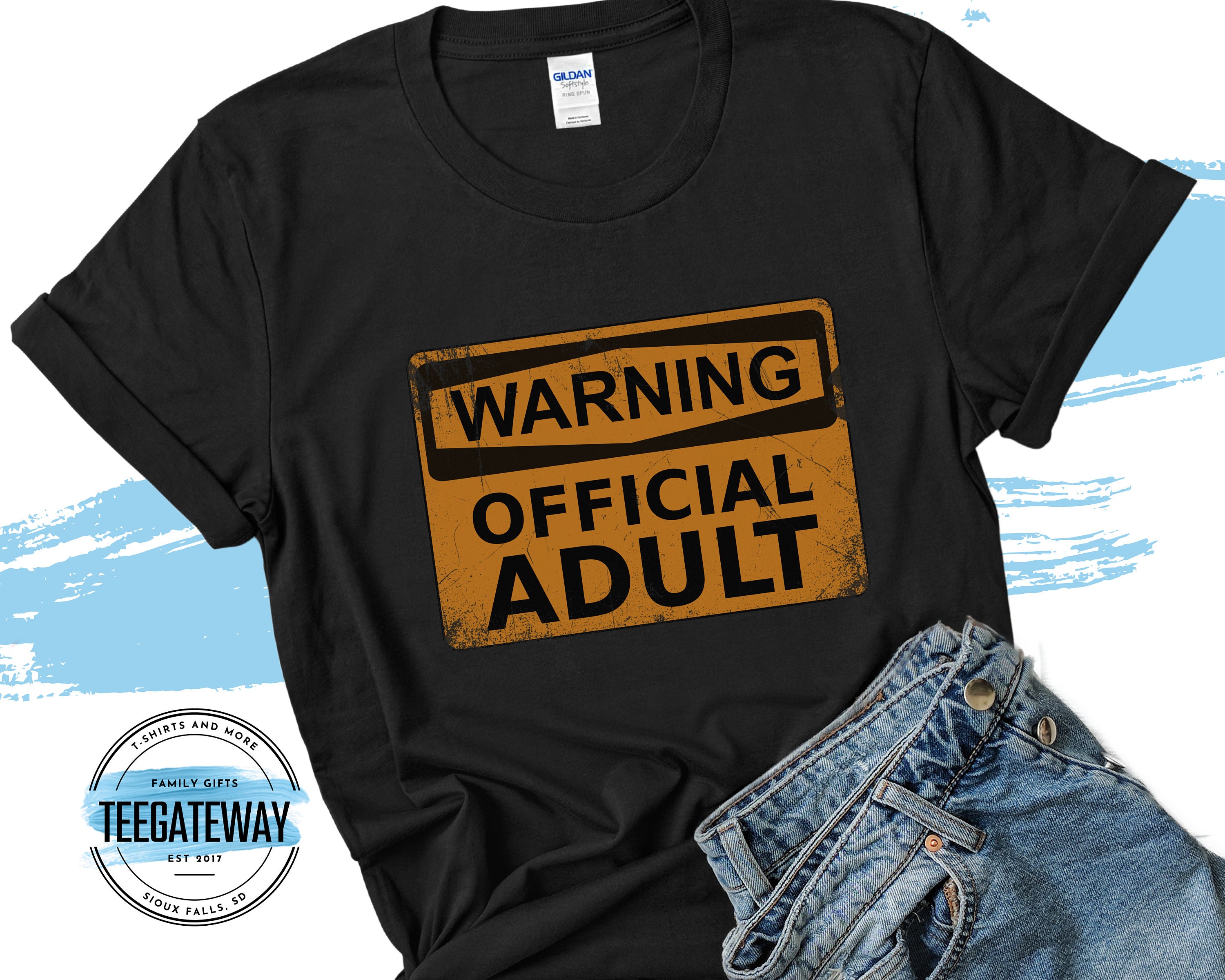 Warning Official Adult Funny 18th Birthday Gifts 18 Year Old Premium T-Shirt Warning Official Adult Funny 18th Birthday Gifts 18 Year Old Premium T-Shirt