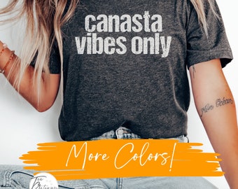 Regalo de camiseta de canasta, amante de los juegos de cartas, amante de la canasta, camiseta para amantes de los juegos, regalo para fanáticos de la canasta, camiseta de canasta