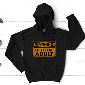 18th Birthday Gift | Hoodie | Boy 18th Birthday | Official Adult | 18th Birthday Hoodie | Hooded Sweatshirt | Funny 18th Birthday