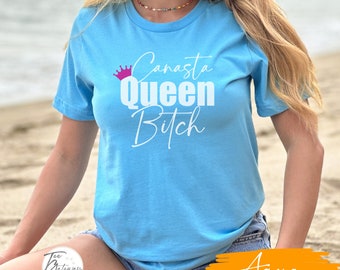 Camiseta de la reina de la canasta, camiseta divertida de la canasta, camiseta de los regalos de la canasta, camiseta de la noche de juegos, amante de los juegos de cartas, regalo del fanático de la canasta, amante de la canasta