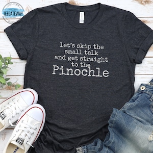 Funny Pinochle Player T-Shirt, Pinochle Lover Gift Shirt, Pinochle Fan Tee, Card Player Gifts, Pinochle Accessories Gift Ideas, Card Games