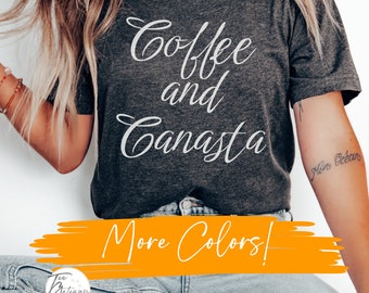 Camiseta para amantes de los juegos, juegos de cartas y café, canasta, regalo de canasta, accesorios para canasta