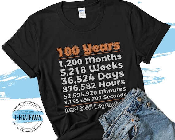 100 Years Old 100th Birthday Vintage T Shirt 1200 Months 100 Years Old 100th Birthday Vintage T Shirt 1200 Months
