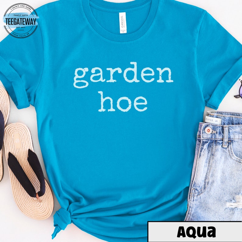 Maglietta divertente con zappa da giardino, maglietta per giardiniere, maglietta per il giardino della nonna, foresta alimentare, maglietta per il pollice verde, appassionato di giardinaggio, fattoria urbana Aqua
