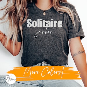 Regalo Solitaire Junkie, Maglietta Draw Three Klondike Solitaire, Maglietta per appassionati di giochi di carte