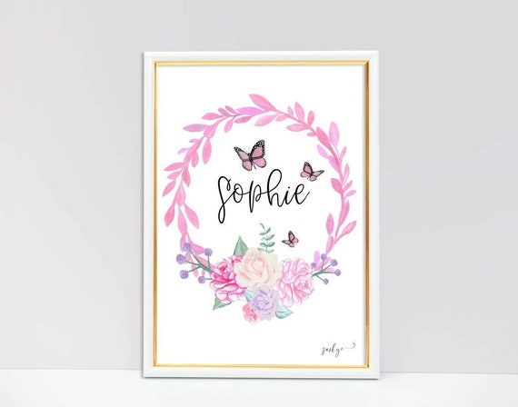 nursery wreath with name