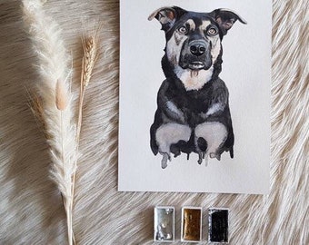 Custom Pet Portrait, Watercolour Portrait, Pet Memorial, Dog portrait, Pet Portrait Custom, Dog painting, Watercolor Pet Portrait, Pet loss