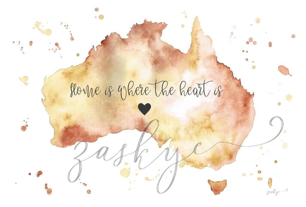 Australian Map Prints Australia Art Print Wall Art Map Art | Etsy
