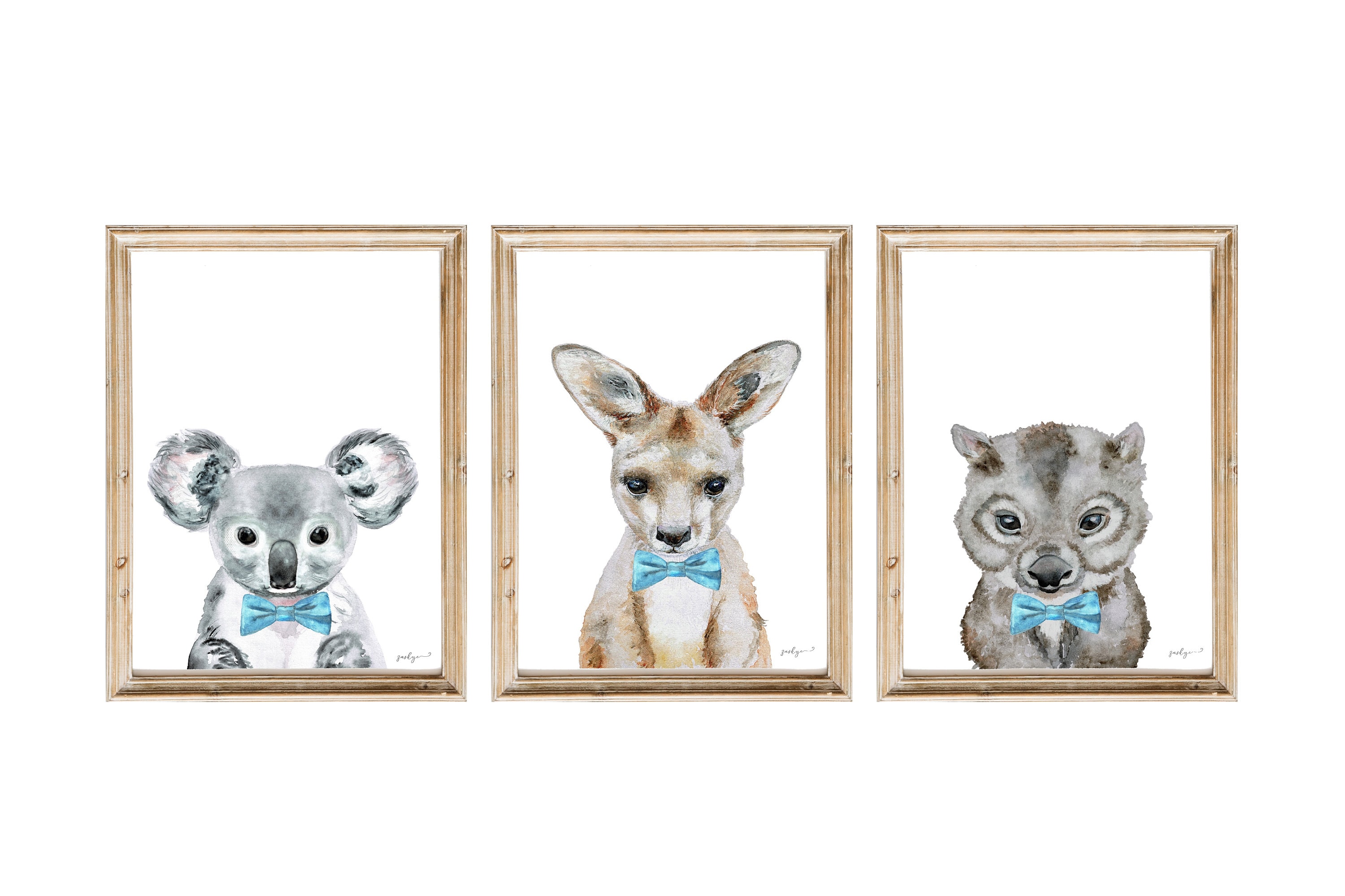 Australian animal prints Boys Nursery Prints Koala Kangaroo Etsy