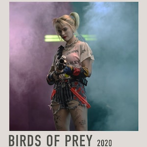 Greifvögel Retro Film Poster, Polaroid Poster, digitaler Download, DCEU, Margot Robbie Poster