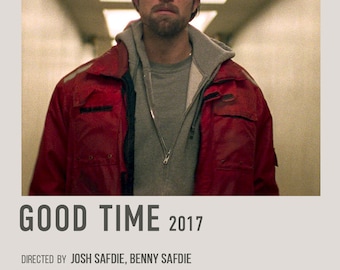 Cartel de la película retro Good Time, descarga digital, cartel de la película de Robert Pattinson
