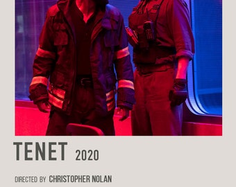 Tenet Retro Movie Poster, Digital Download, Christopher Nolan Film Poster