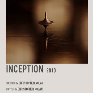 Cartel de la película retro de Inception, descarga digital, cartel de Christopher Nolan Leonardo DiCaprio