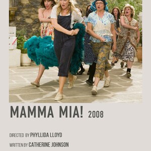 Mamma Mia Retro Movie Poster, Digital Download, Meryl Streep Amanda Seyfried Musical Poster