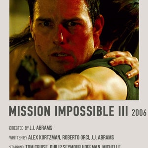 Mission Impossible 3 Retro filmposter, digitale download, Tom Cruise actiefilmposter