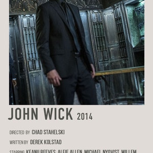 John Wick Retro Movie Poster, Digital Download, Keanu Reeves Action Film Poster