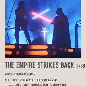 Empire Strikes Back Retro Movie Poster, Star Wars Poster, Digital Download