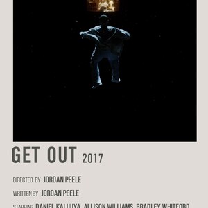 Ga naar buiten retro filmposter, digitale download, Jordan Peele horror poster