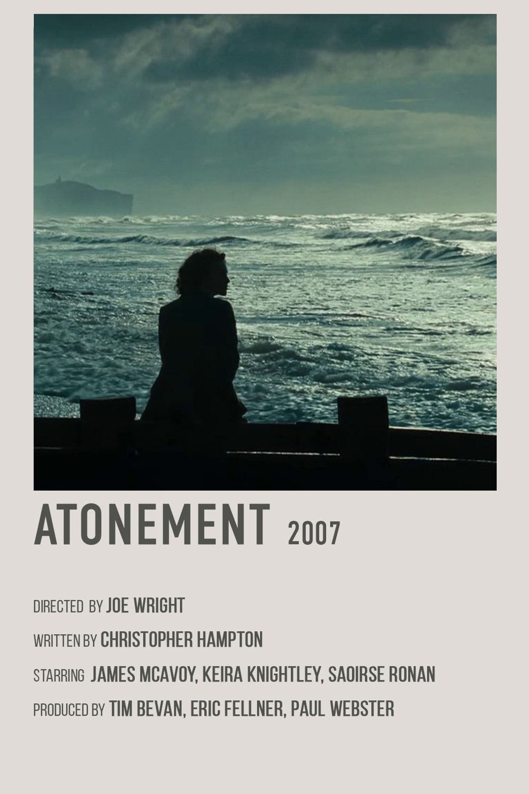 Atonement Retro Film Poster, Polaroid Poster, Digital File, Keira Knightley  James Mcavoy Movie Poster - Etsy, image size:1080x1620