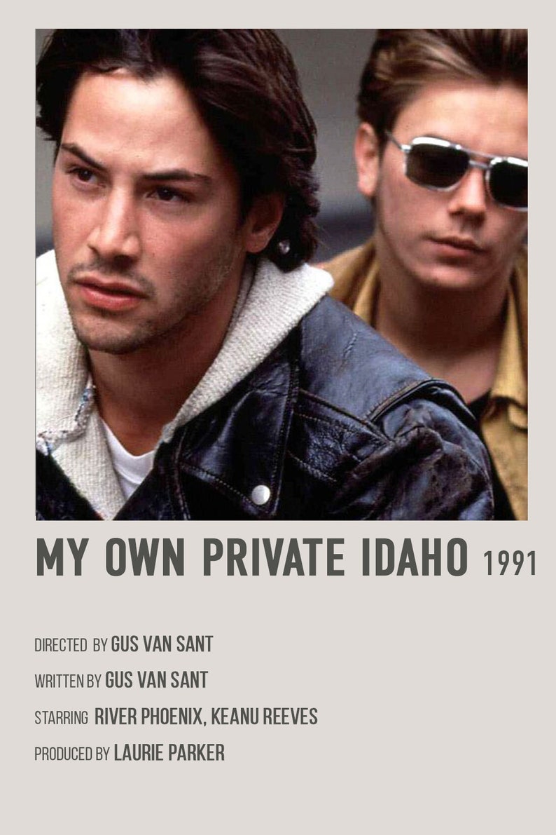 My Own Private Idaho Retro Movie Poster, Digital Download, Keanu Reeves ...