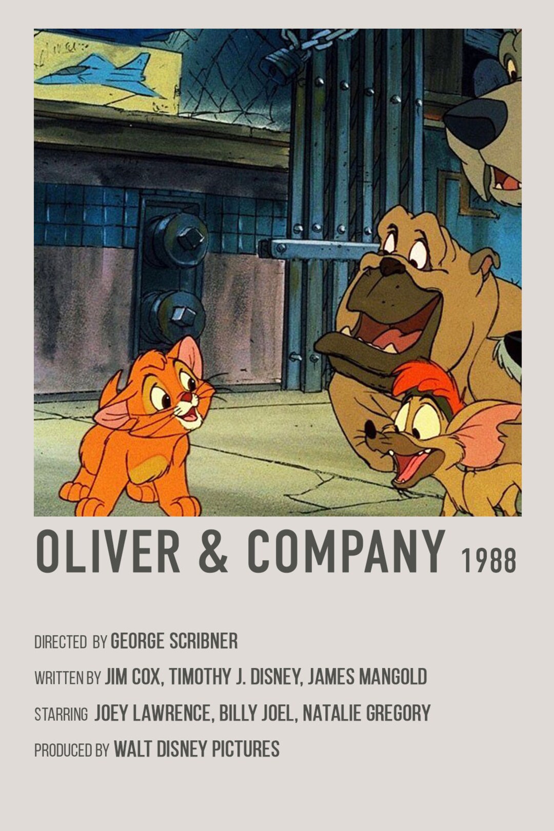 oliver-and-company-retro-movie-poster-digital-download-animated-film