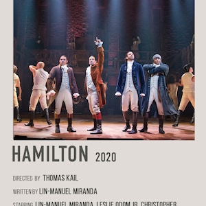 Hamilton Retro Movie Poster, Digital Download, Lin Manuel Miranda Musical Poster