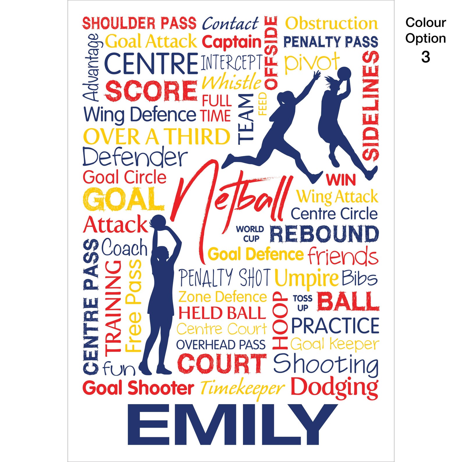 Netball Typography Print | DIGITAL FILE | Netball Poster, Netball Wall ...