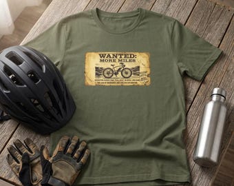 Efterlysning: Fler mil cykel-T-shirt | Vintage cykelaffischdesign