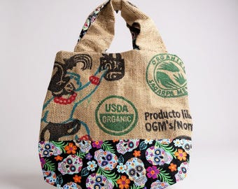 Sac fourre-tout en toile de jute Day of the Dead