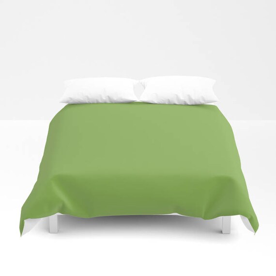 Greenery Duvet Cover Comforter Solid Color Green Pantone Etsy