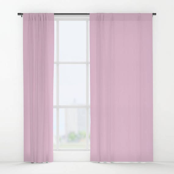 Pink Lavender Window Curtains Single Double Panel Etsy