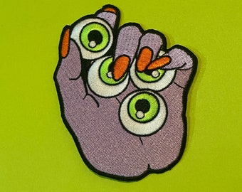 iron on handful of eyes patch