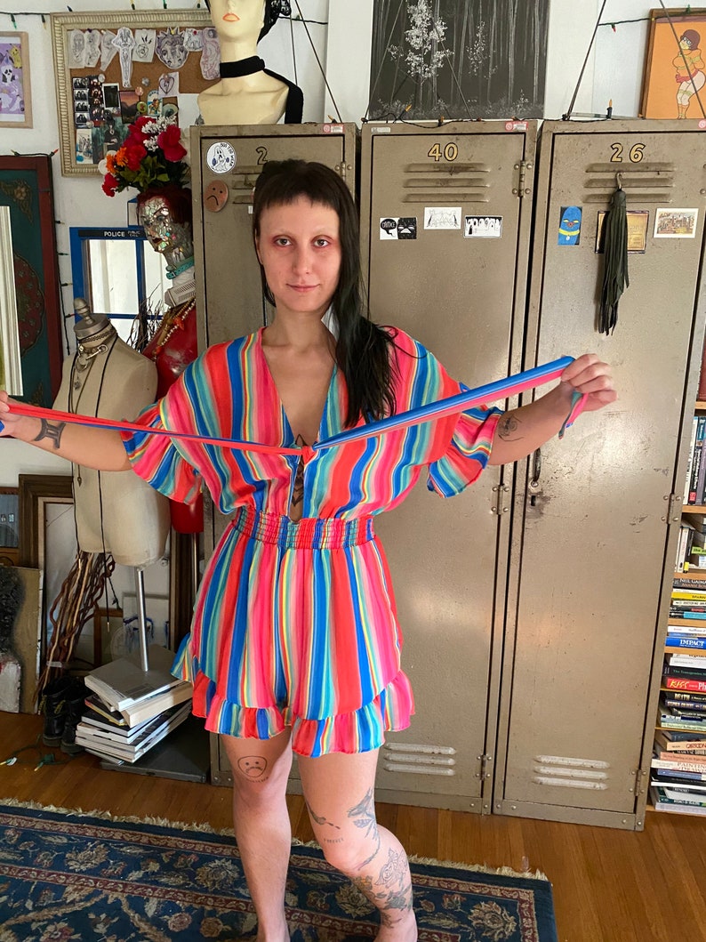 striped romper