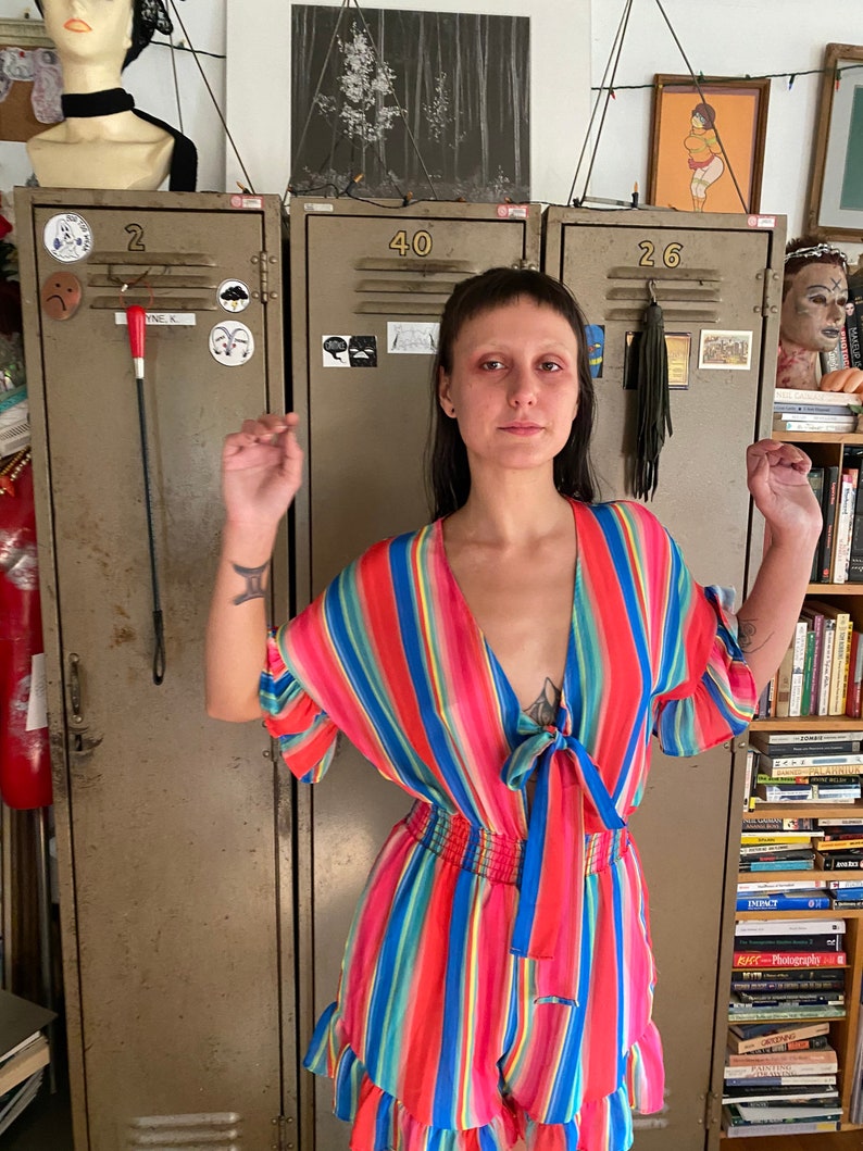 striped romper