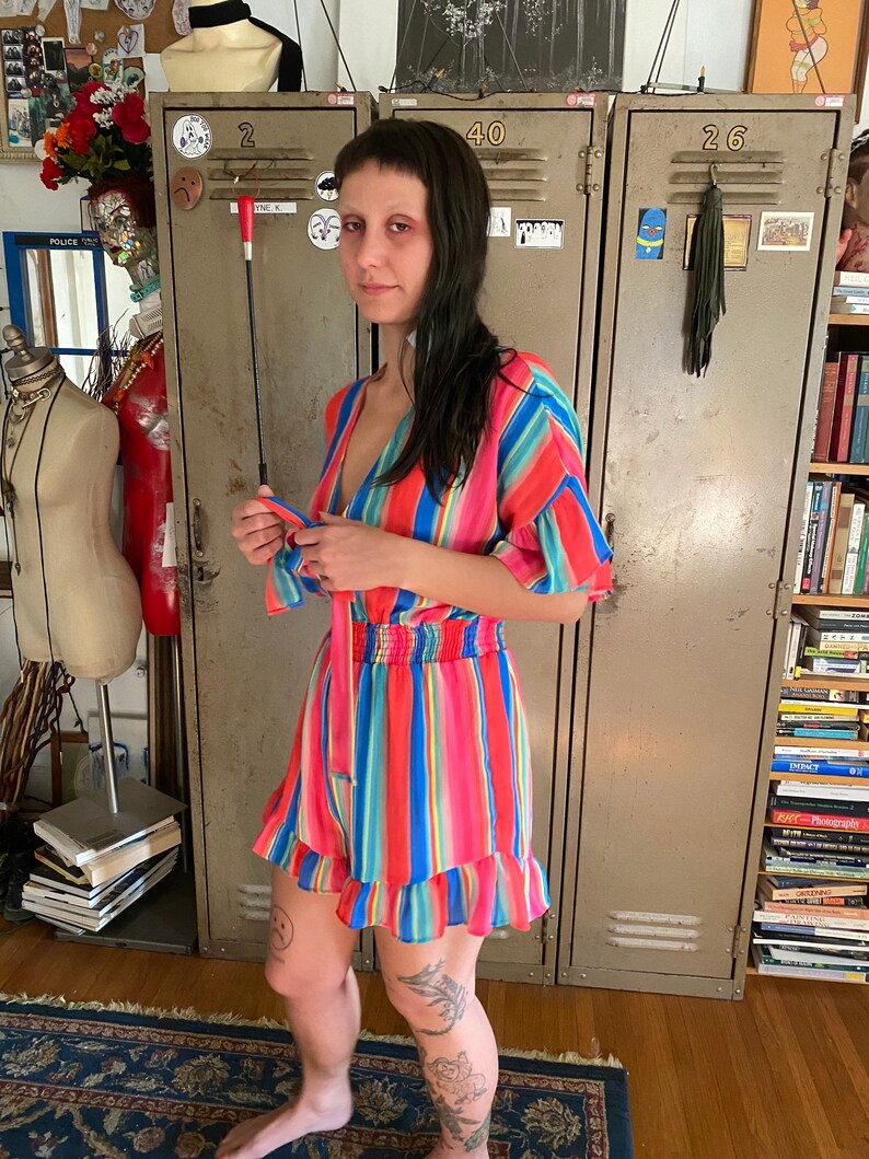 striped romper