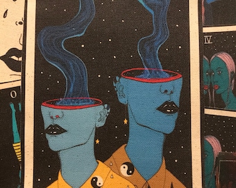 Temperance tarot canvas patch