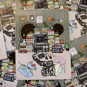 Tangled in VHS 4&quot; vinyl sticker