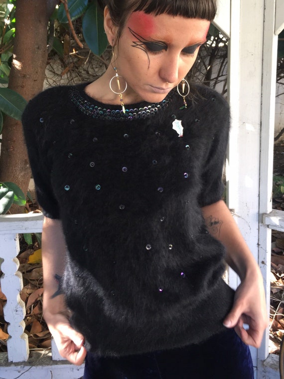 sexy sequin vintage sweater
