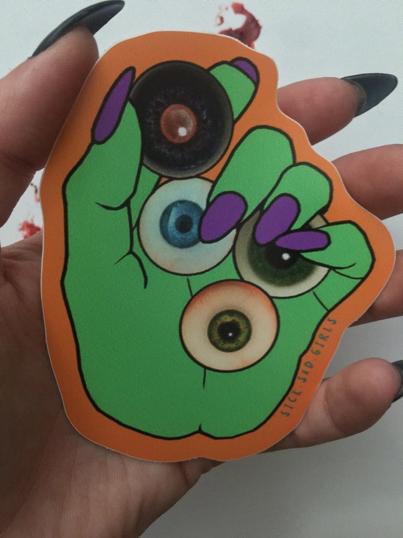 Handful of Eyes Vinyl Sticker Etsy
