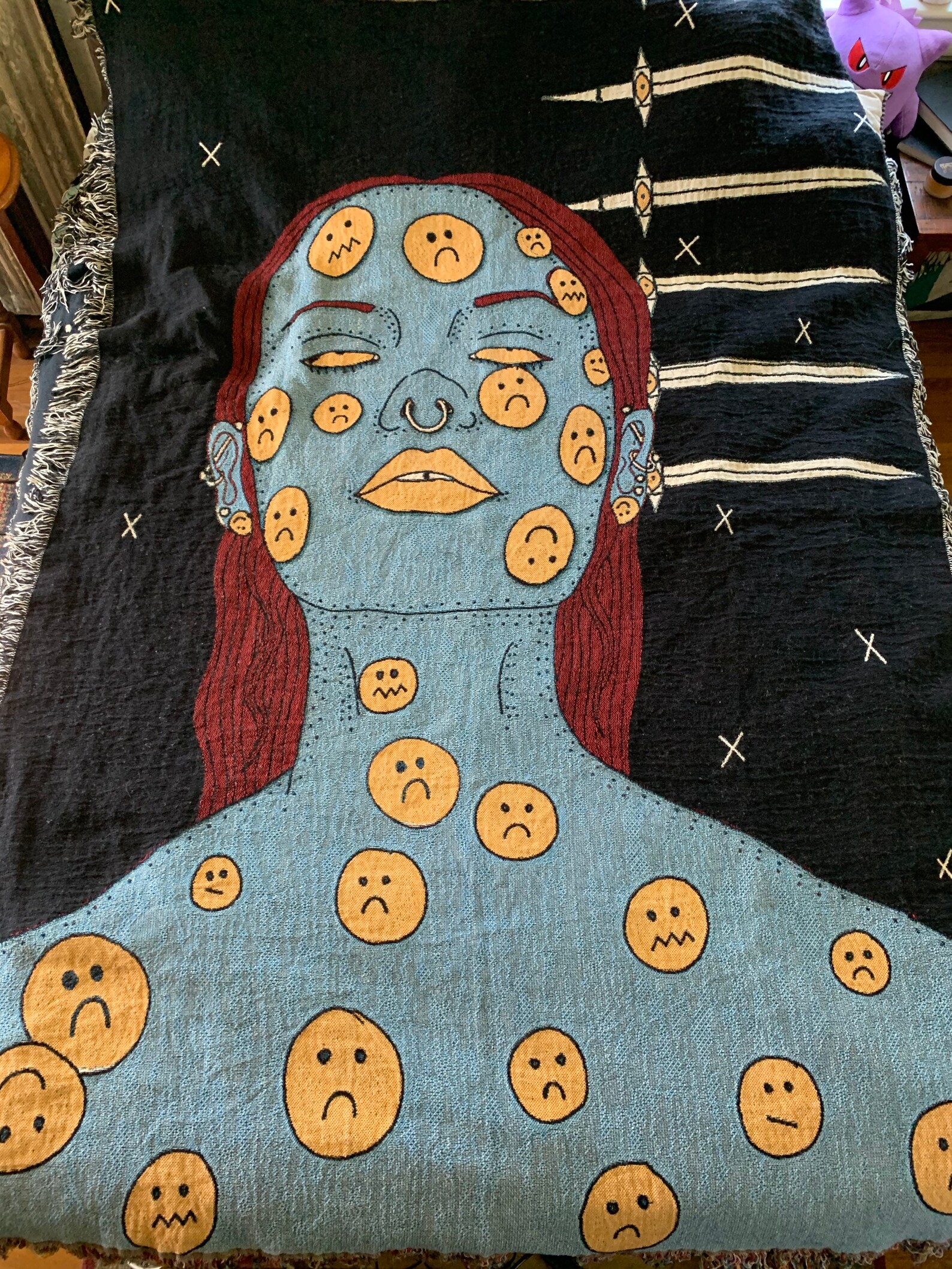 Feelings woven blanket Etsy