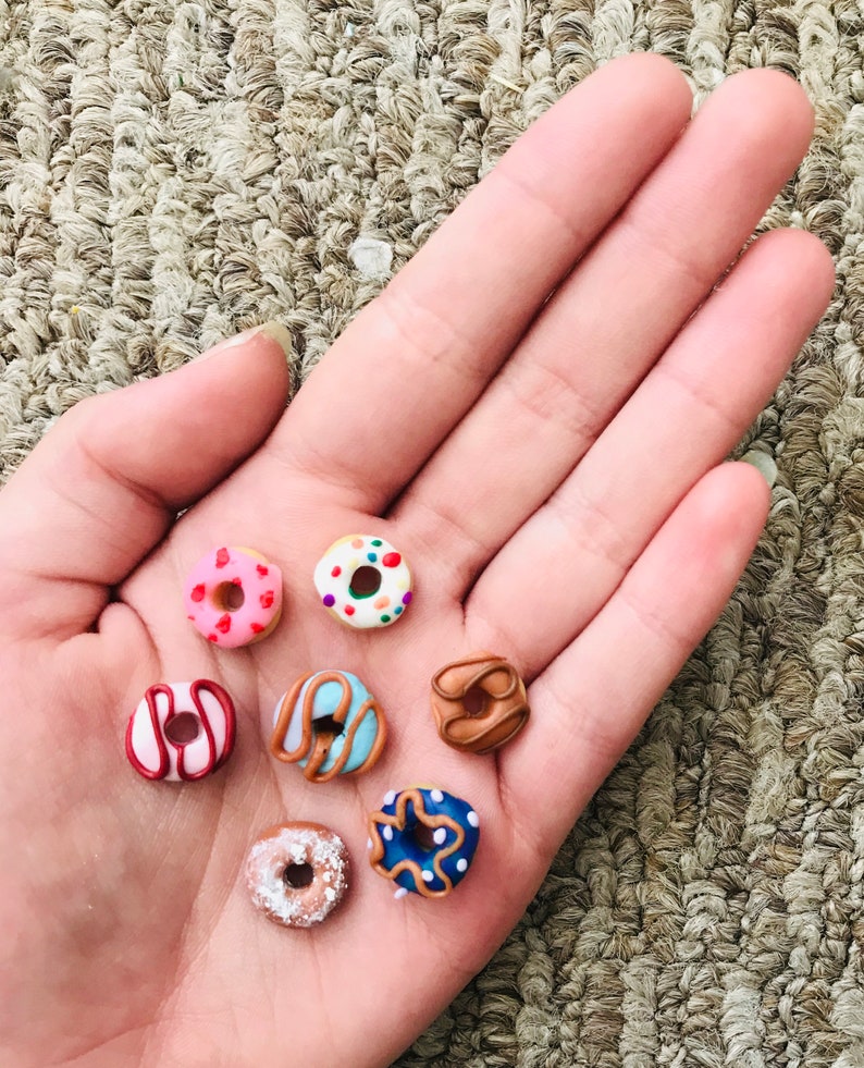 Miniature Doughnut Polymer Clay Doughnut Doughnut With Etsy