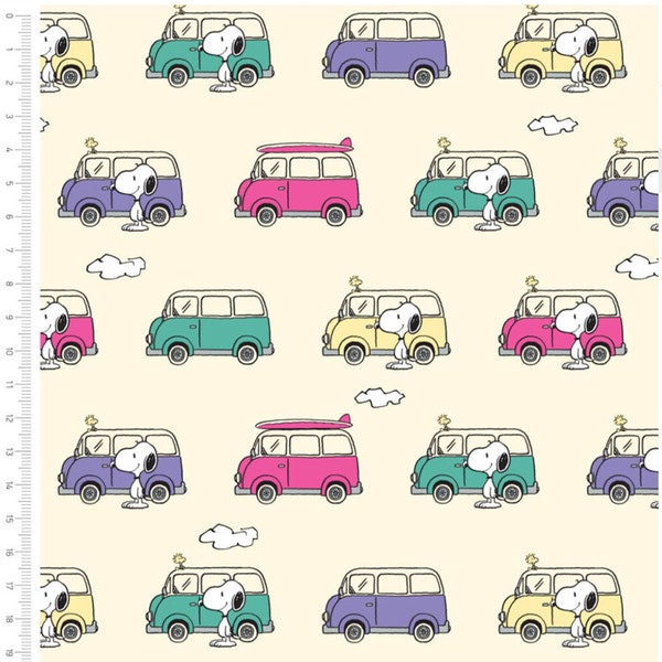 L'aventure de Snoopy et Woodstock - Caravane - Tissu imprimé 100 % coton par TheCraftCottonCo