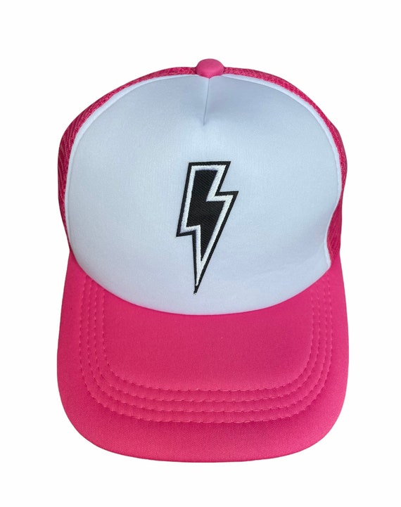 Aviator Nation Pink Lighting Bolt Trucker Hat Vintage Bolt Heart Trucker Hat | Aviator Nation main image 3