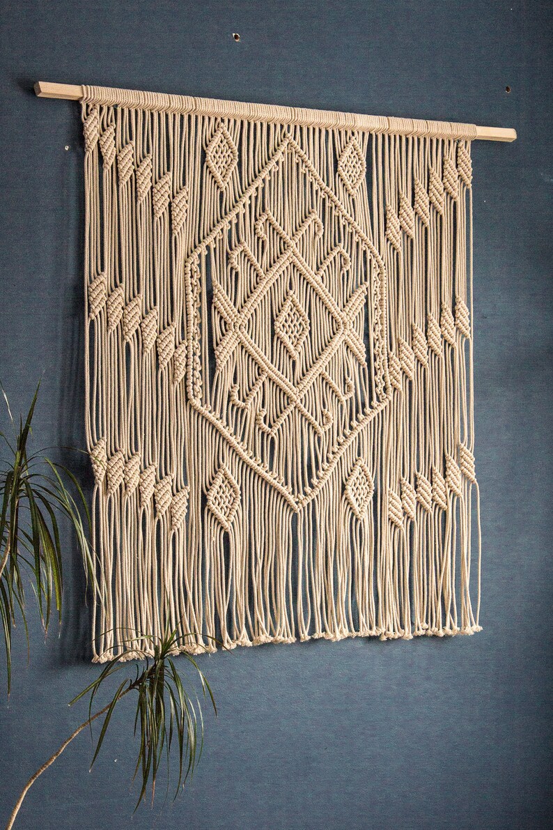 Large Macrame Wall Hanging Macrame Wall Art Yarn Wall Etsy