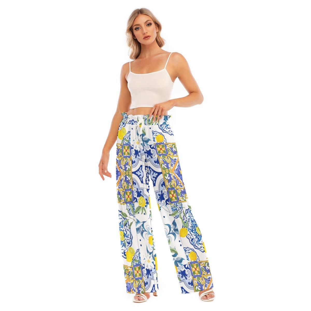 パンツ SILK TROUSERS MAIOLICA PRINT Silk trouser pants | Max Mara