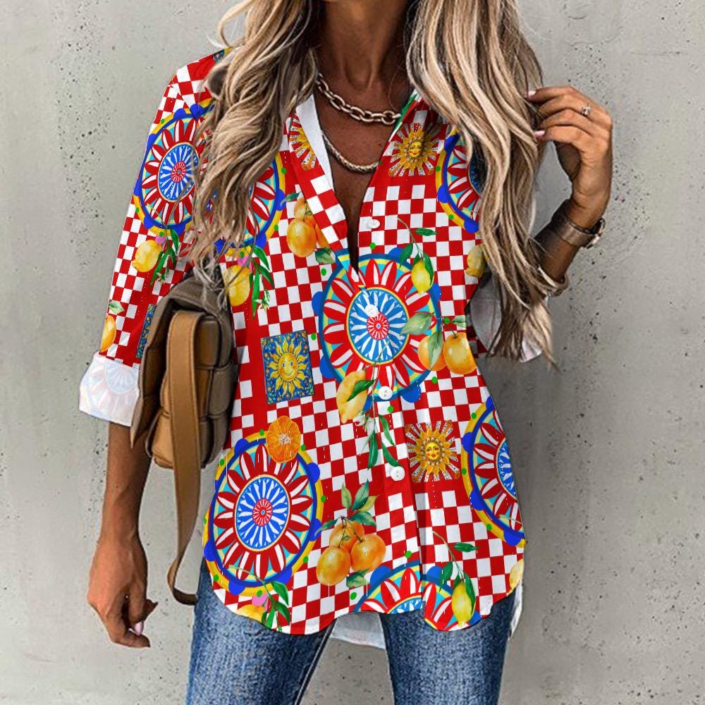 Limão, verão, inspirado na Sicília, mosaico, dolce vita, camisa