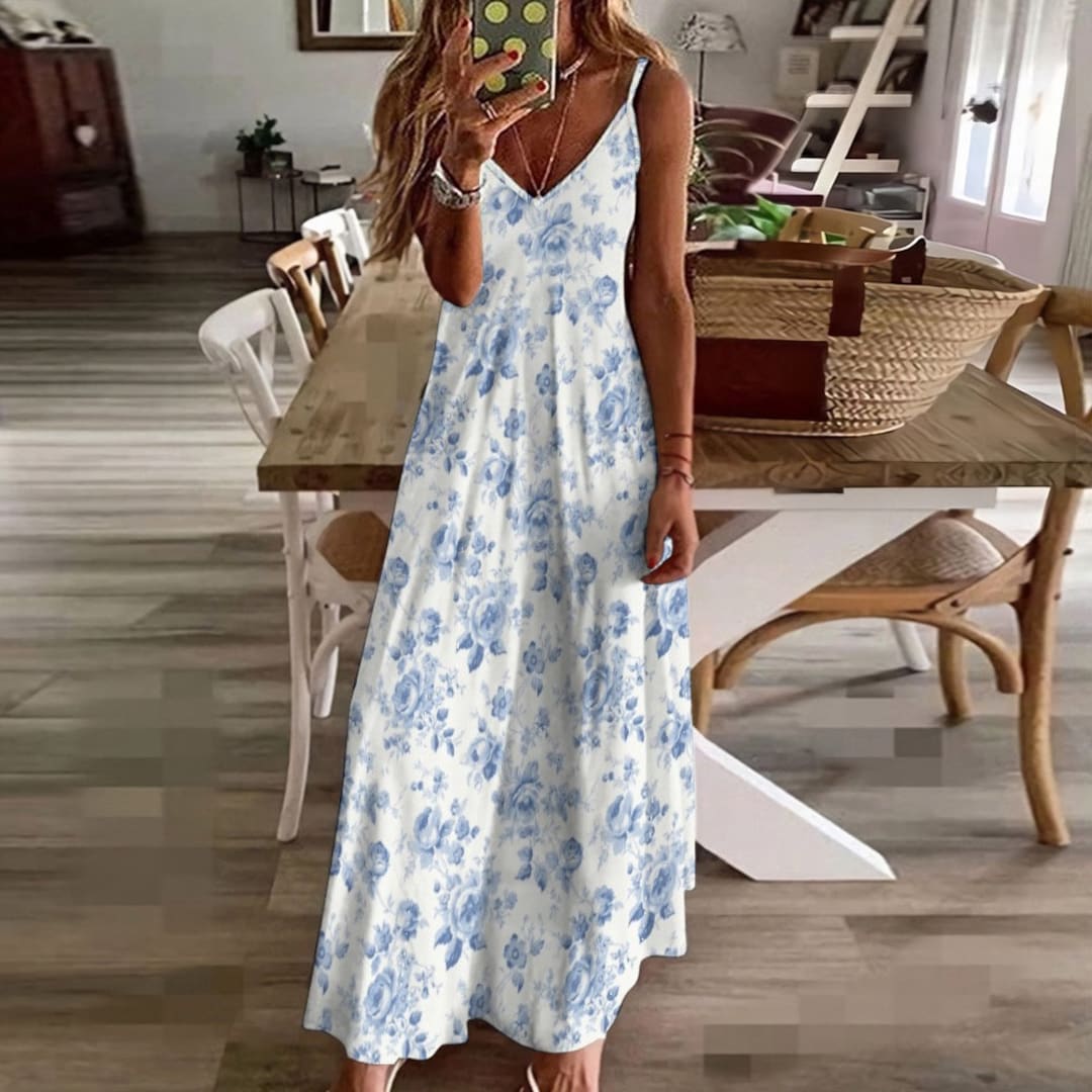 Blue,porcelain,blue China,floral Toile,chinoiserie,sling