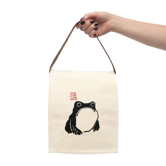 Lunch Tote Japanese Style Tote Bags Matsumoto Hoji Grumpy Frog