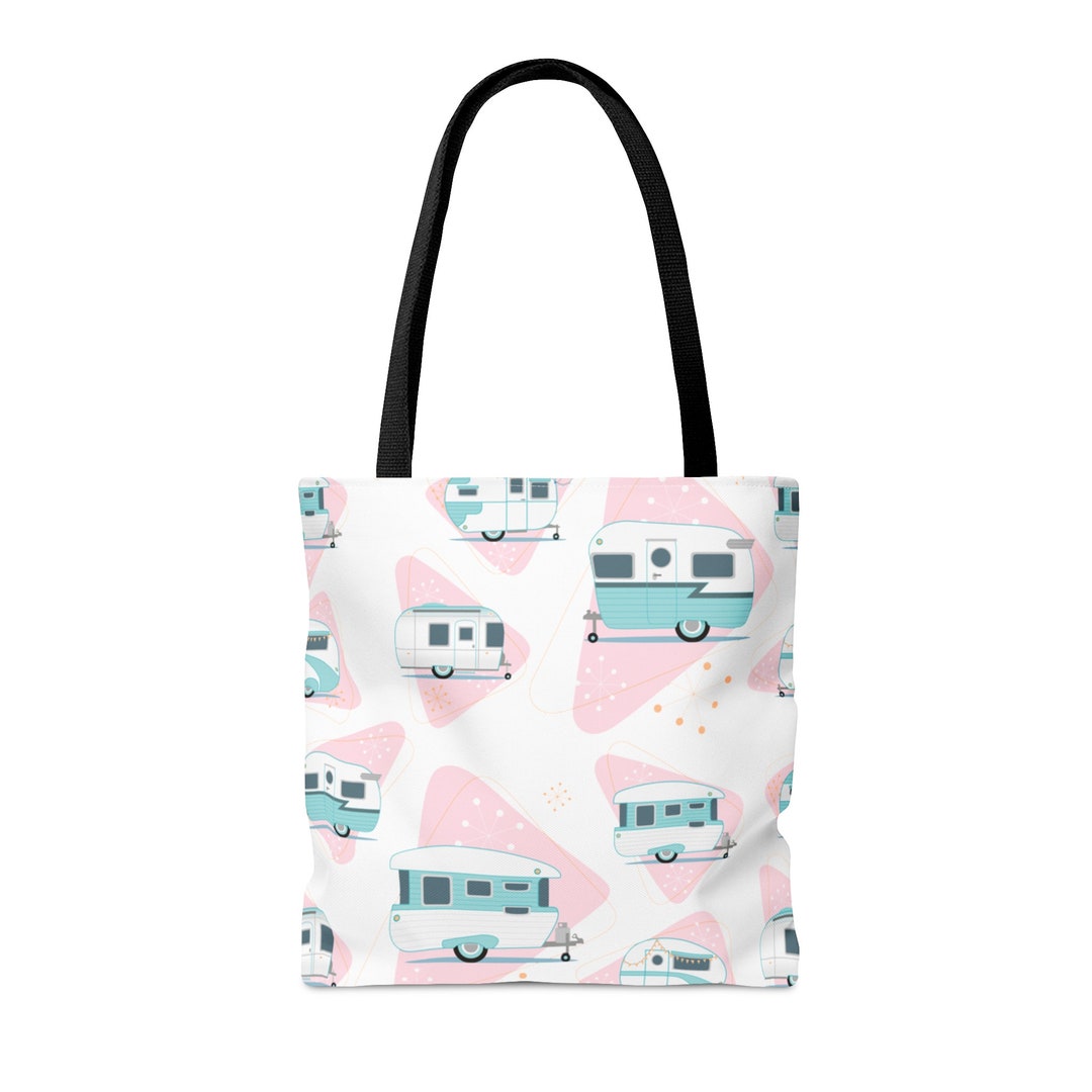 Cute Camper Reusable Tote Bag. RV Camping Canvas Carry All, Gift for ...